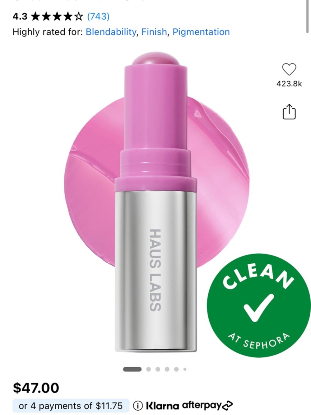 Haus Labs By Lady Gaga Cream Stick Blush — Bright Pink